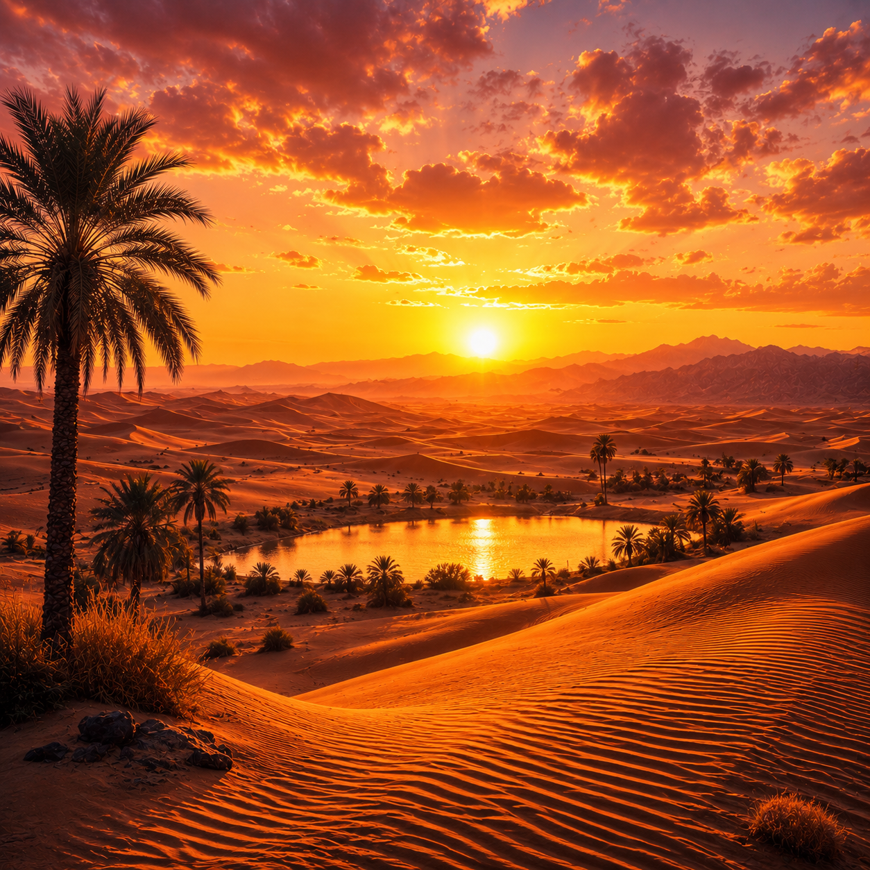 Desert Mirage Sunset