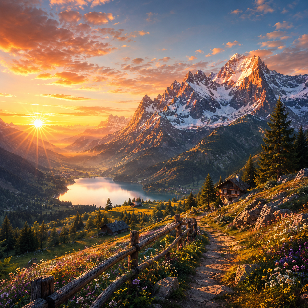 Eternal Alpine Sunrise